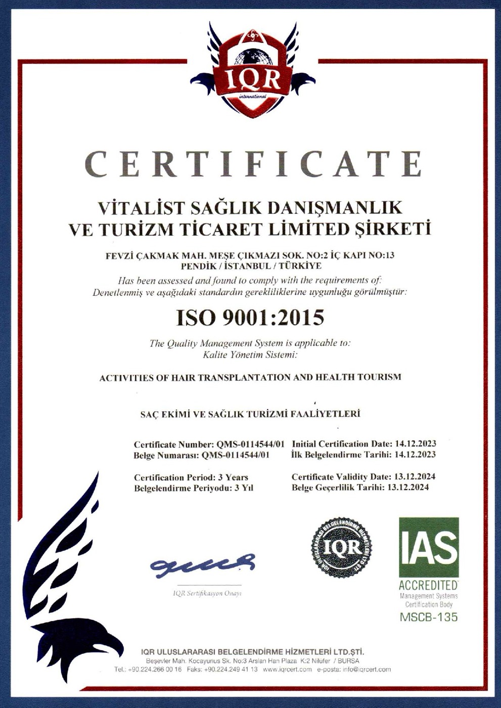 ISO 9001:2015 — Quality Management System